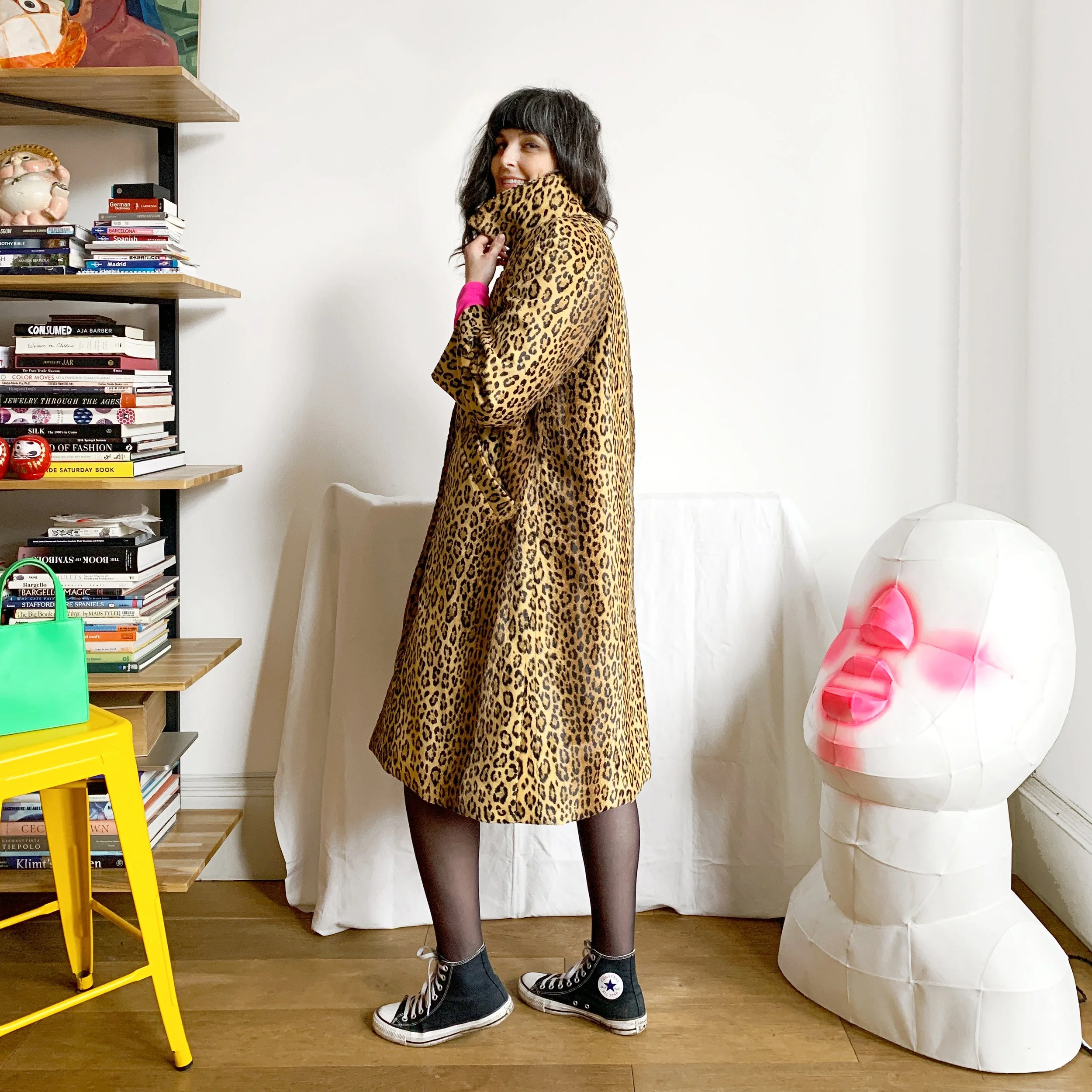 I (finally) Sewed A Leopard Coat! - Faux Fur Coat Using a Japanese